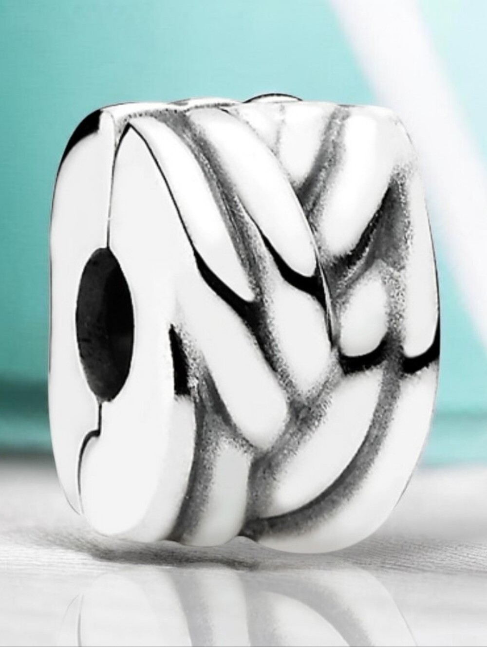 PANDORA Sterling Silver Braided Clip Charm Retired 791774